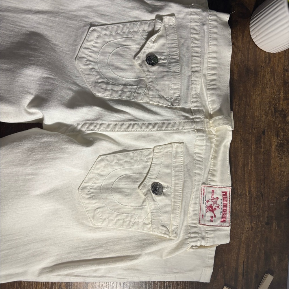 True Religion Ivory Denim Pants